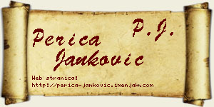 Perica Janković vizit kartica